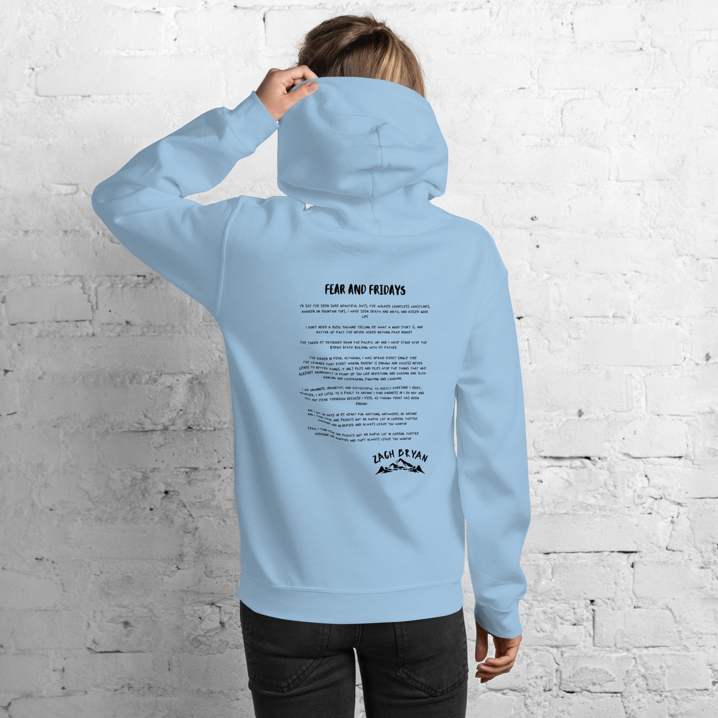 Zach Bryan Fear and Fridays Unisex Hoodie