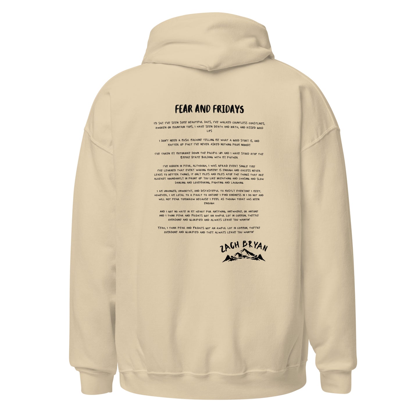 Zach Bryan Fear and Fridays Unisex Hoodie